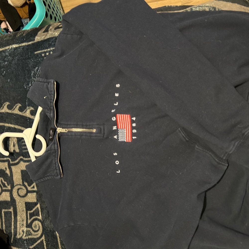 Black Los Angeles 1984 Quarter-Zip Sweatshirt